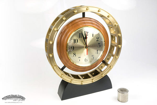 Western Red Cedar& Brass Clock Mounting